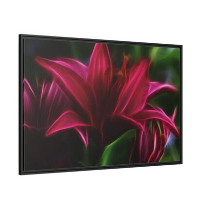 Pink Bloom Lily Framed Canvas