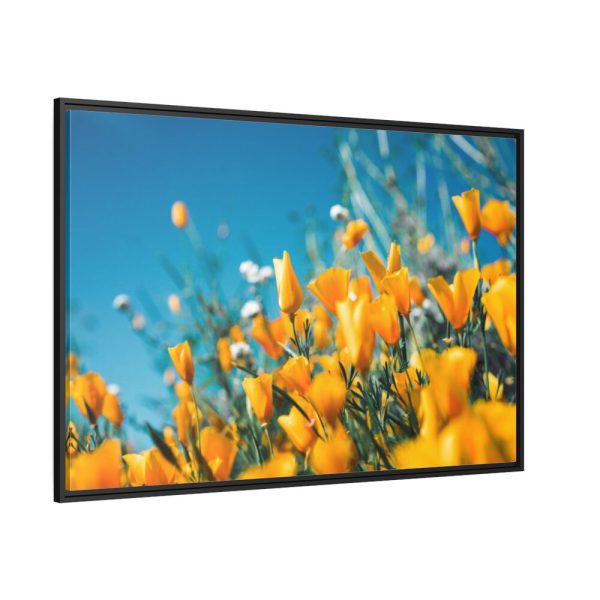 88289-204.jpg Orange Petaled Flowers Framed Canvas