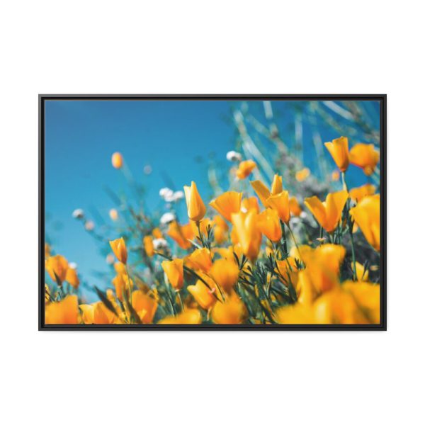 88289-205.jpg Orange Petaled Flowers Framed Canvas