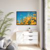 88289-207.jpg Orange Petaled Flowers Framed Canvas