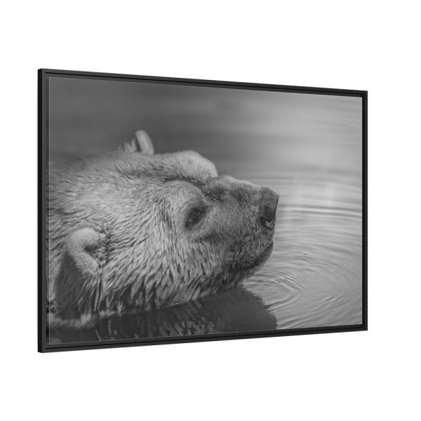 88289-264.jpg Polar Bear Black and White Framed Canvas
