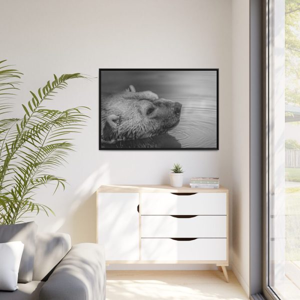 88289-267.jpg Polar Bear Black and White Framed Canvas