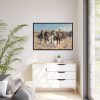 The Fourth Troopers Moving the Led Horses by Frederic Remington Framed Canvas