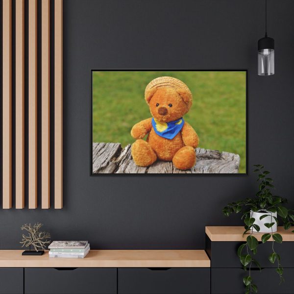 88289-309.jpg Bear with a Hat Framed Canvas