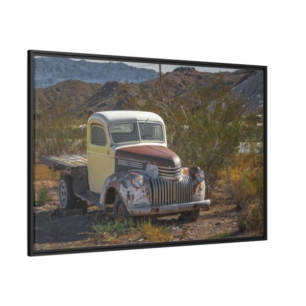 Truck in Ghost Town Framed Canvas
