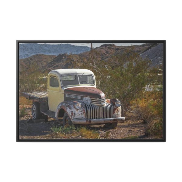 Truck in Ghost Town Framed Canvas