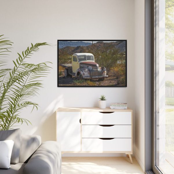 Truck in Ghost Town Framed Canvas