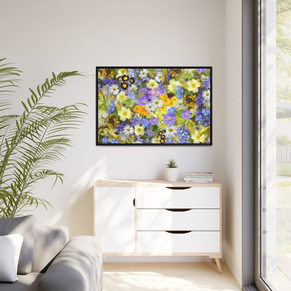 Daisy Flower Background Framed Canvas