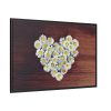 88289-345.jpg White Daisy in Heart Shape Framed Canvas