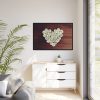 88289-348.jpg White Daisy in Heart Shape Framed Canvas