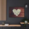 88289-349.jpg White Daisy in Heart Shape Framed Canvas