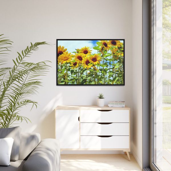Bloom Sunflower Framed Canvas
