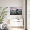 Gray Horse Framed Canvas