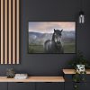 Gray Horse Framed Canvas