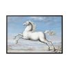 88289-426.jpg White horse Painting by Joris Hoefnagel Framed Canvas