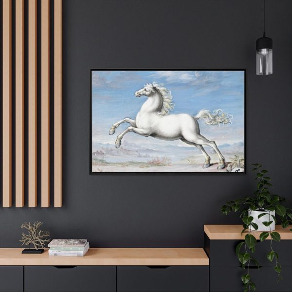88289-429.jpg White horse Painting by Joris Hoefnagel Framed Canvas