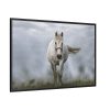 88289-430.jpg White Horse Galloping Framed Canvas