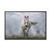 88289-431.jpg White Horse Galloping Framed Canvas