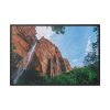 88289-471.jpg Sandstone Cliff with a Waterfall Framed Canvas