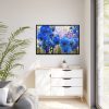 Blue Orchids Framed Canvas