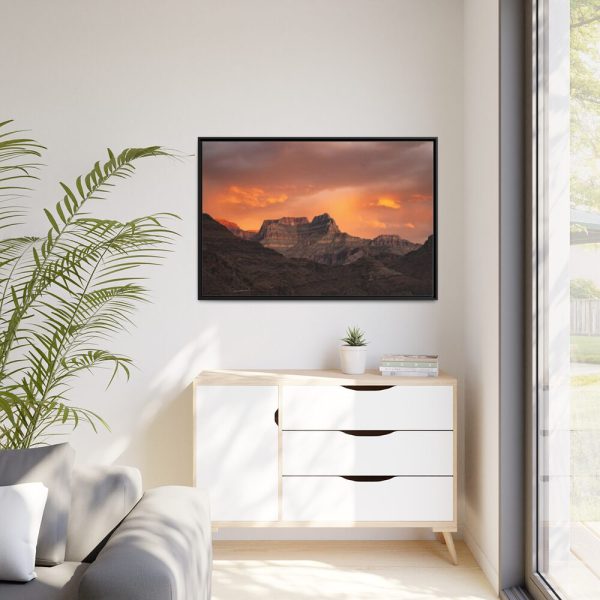 88289-508.jpg Sunset over Grand Canyon National Park at Hakatai Canyon Framed Canvas