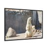 White Polar Bear Zoo Framed Canvas