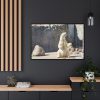 White Polar Bear Zoo Framed Canvas
