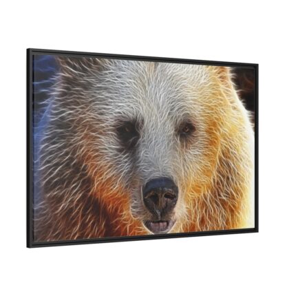 Syrian Bear Face Framed Canvas