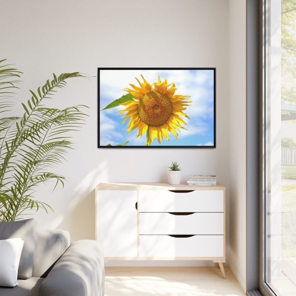 88289-59.jpg Sunflower with Blue Sky Framed Canvas