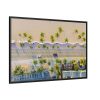 Palm Tree-Lined Road Framed Canvas