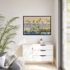 Palm Tree-Lined Road Framed Canvas