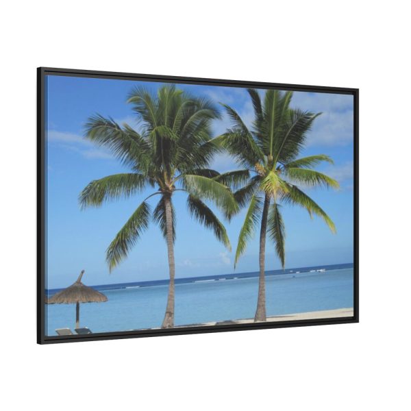 88289-605.jpg Palm Tree on the Beach Framed Canvas
