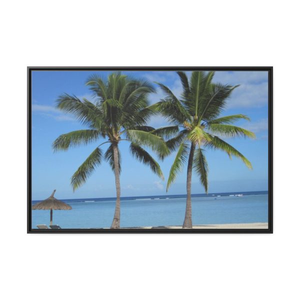 88289-606.jpg Palm Tree on the Beach Framed Canvas
