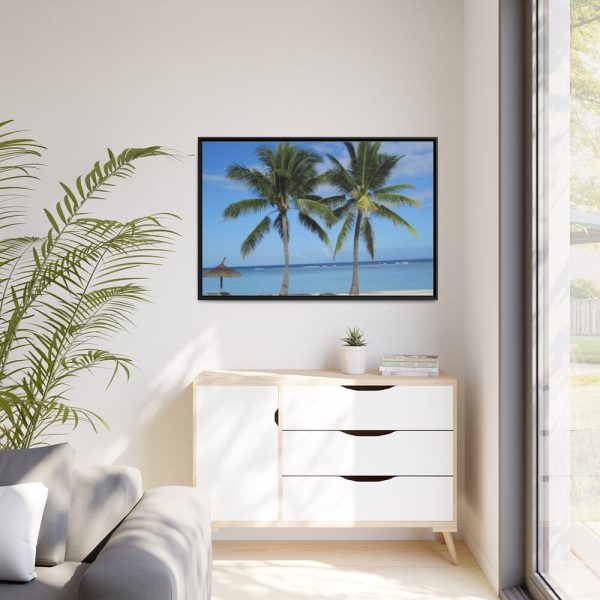 88289-608.jpg Palm Tree on the Beach Framed Canvas