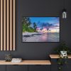 88289-614.jpg Tropical Beach Sunset Landscape Framed Canvas