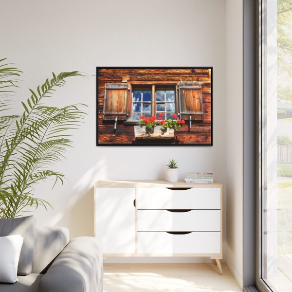 Window Wood Farmhouse Framed Canvas