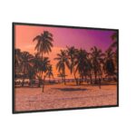 Red Beach Framed Canvas