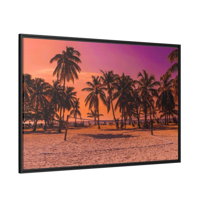 Red Beach Framed Canvas - Image 1