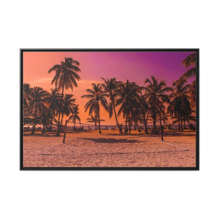 Red Beach Framed Canvas - Image 2