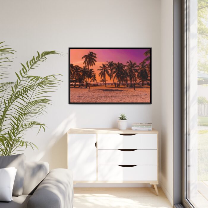 Red Beach Framed Canvas - Image 4