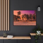 Red Beach Framed Canvas - Image 5