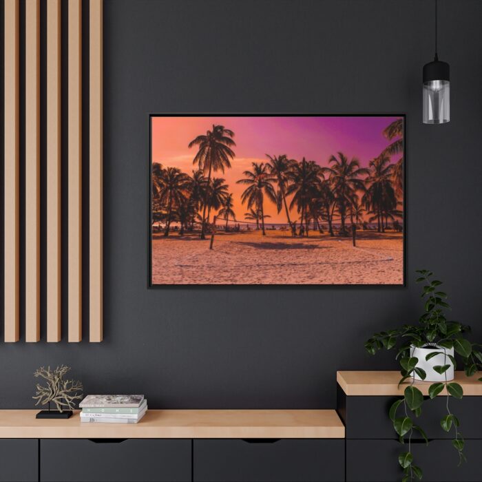 Red Beach Framed Canvas - Image 5