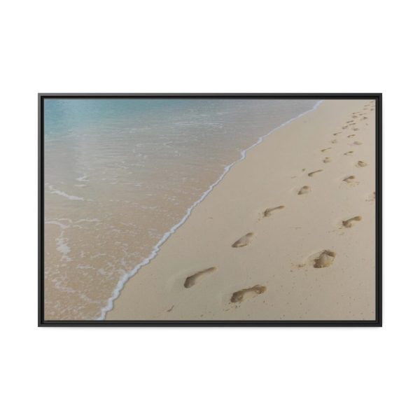 88289-636.jpg Foot Prints on Sand Framed Canvas