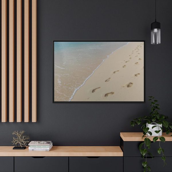 88289-639.jpg Foot Prints on Sand Framed Canvas