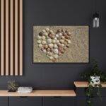 Heart Stones on Beach Framed Canvas - Image 5