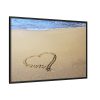 88289-650.jpg Heart Drawn on Sand at Beach Framed Canvas