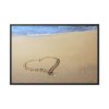 88289-651.jpg Heart Drawn on Sand at Beach Framed Canvas