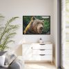 Grizzly Bear Snout Framed Canvas