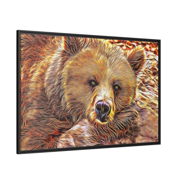 88289-660.jpg Fractal Bear Framed Canvas