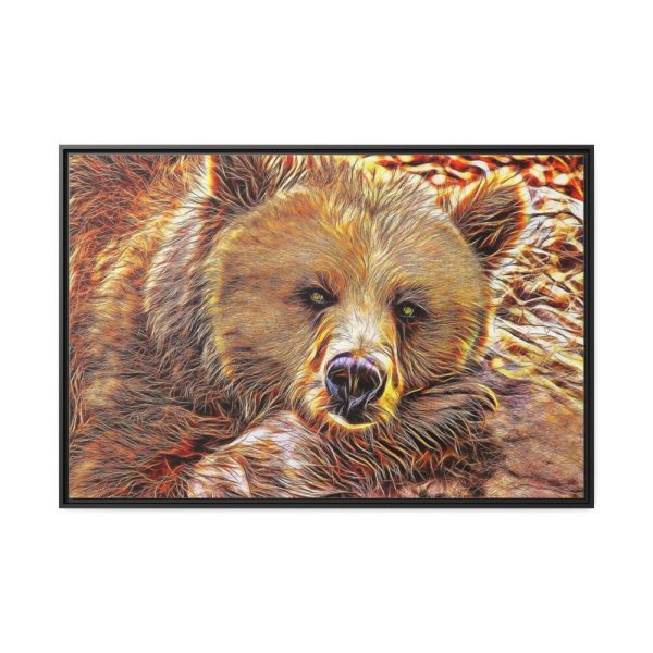 88289-661.jpg Fractal Bear Framed Canvas